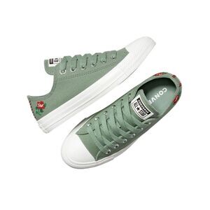 Converse Chuck Taylor All Star Rose Cross Stitch Sneakers Green A13658C Size 6